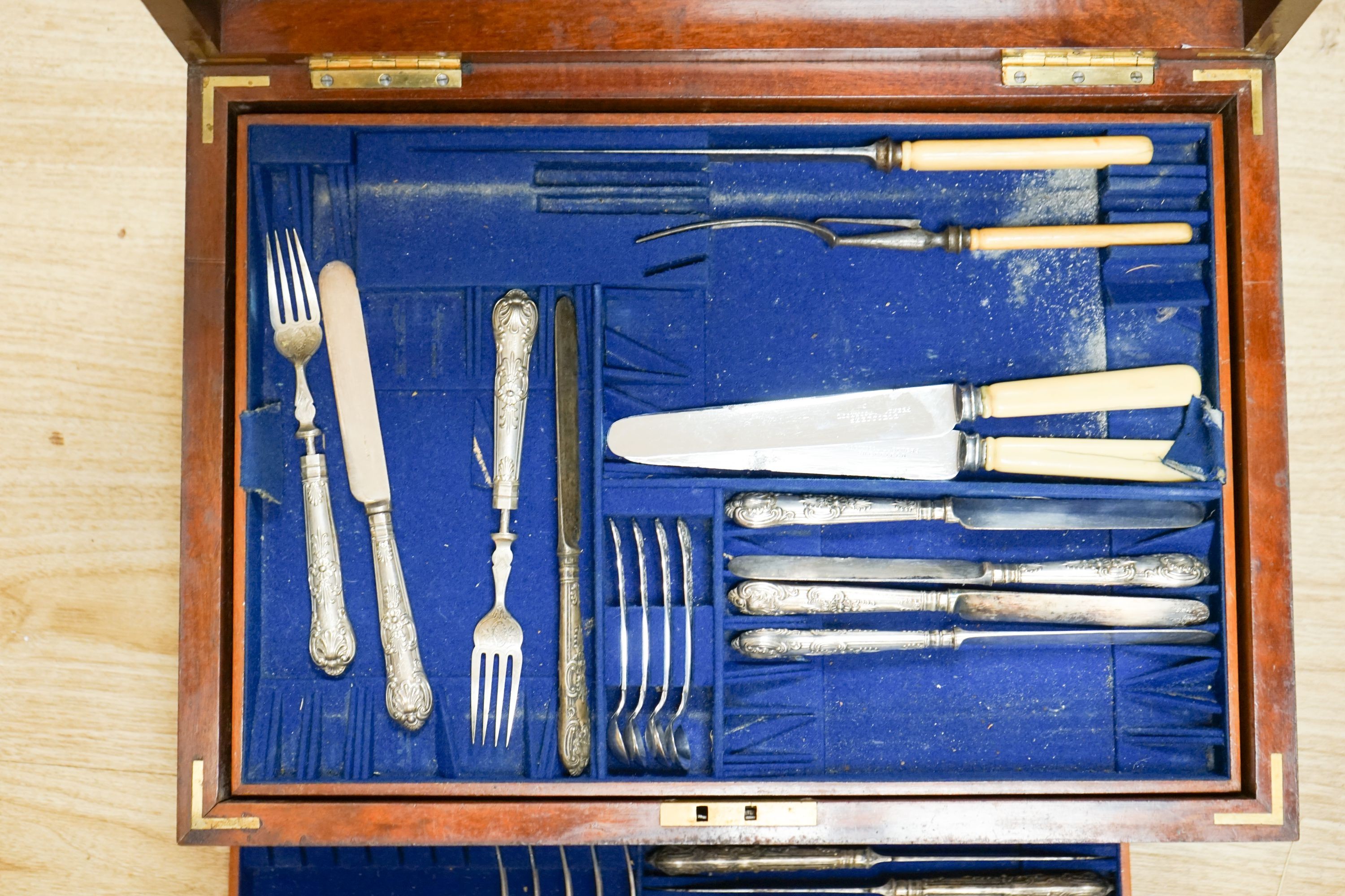 A canteen of plated cutlery